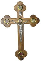 10" Roman Cross Including Four Holy Land Essences