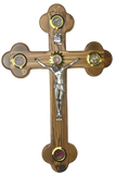 10" Roman Cross Including Four Holy Land Essences