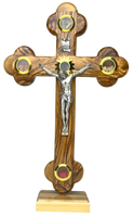 10" Roman Cross Including Four Holy Land Essences with stand