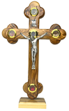 10" Roman Cross Including Four Holy Land Essences with stand