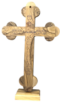 10" Roman Cross Including Four Holy Land Essences with stand