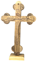 10" Roman Cross Including Four Holy Land Essences with stand