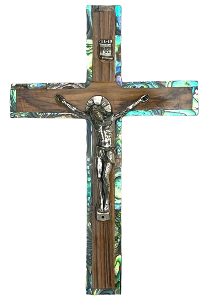6.5" Latin Cross with mother of pearl