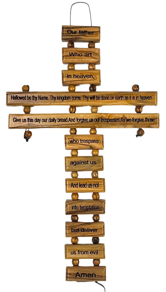 9" our father prayer cross