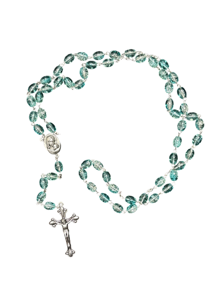 Aqua crystal Rosary