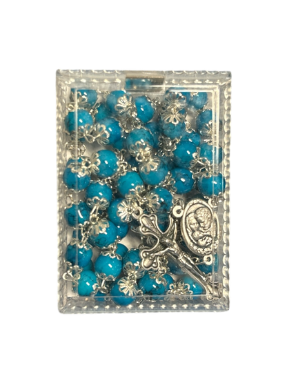 Blue Coral Rosary