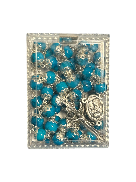 Blue Coral Rosary