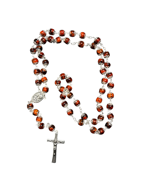 Burnt Orange Coral Rosary