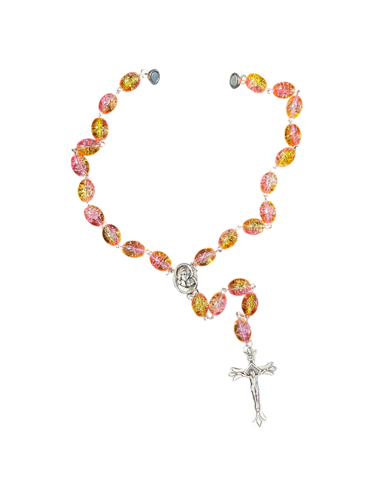 Yellow & Pink Car Rosary