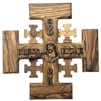 6" God Bless Our Home Jerusalem Cross