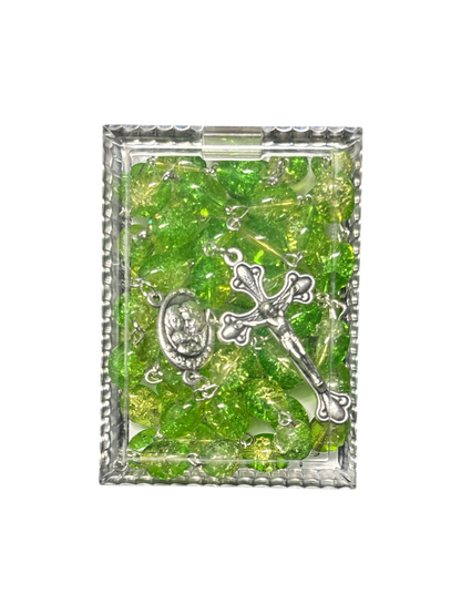 Green crystal Rosary