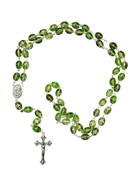 Green crystal Rosary