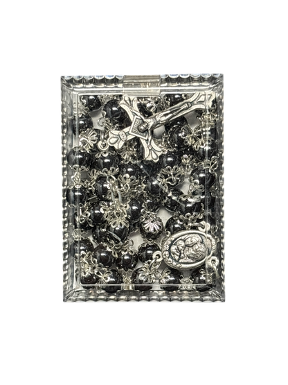 Hematite Cup Rosary