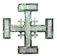 6" Mother of Pearl Jerusalem Cross