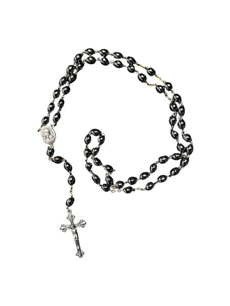 Oval Hematite Rosary