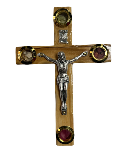 5" Latin Cross Including Four Holy Land Essences