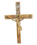 Latin Cross with olive wood crucifix