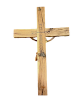 Latin Cross with olive wood crucifix