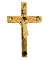 Latin Cross with olive wood crucifix