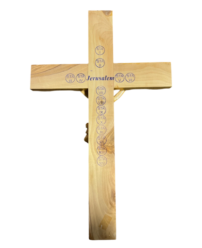 Latin Cross with olive wood crucifix