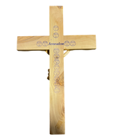 Latin Cross with olive wood crucifix