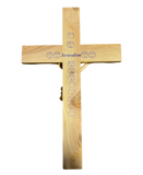 Latin Cross with olive wood crucifix