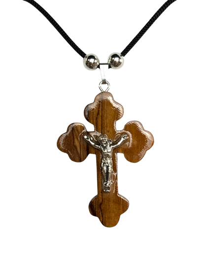 Adjustable Necklace with Olive Wood Pendant