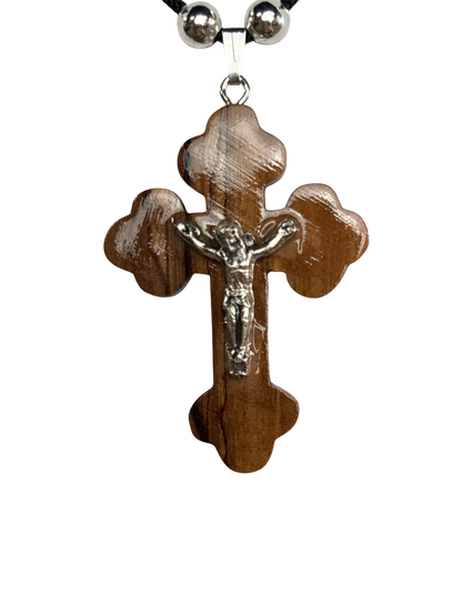 Adjustable Necklace with Olive Wood Pendant