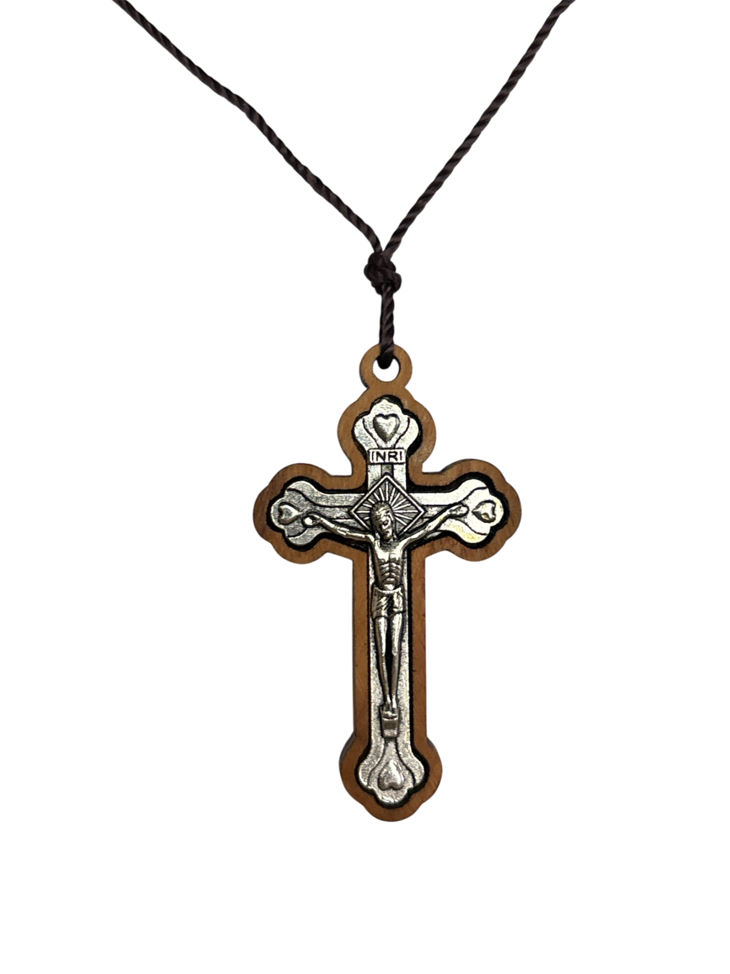 Adjustable Necklace with Roman Cross Pendant