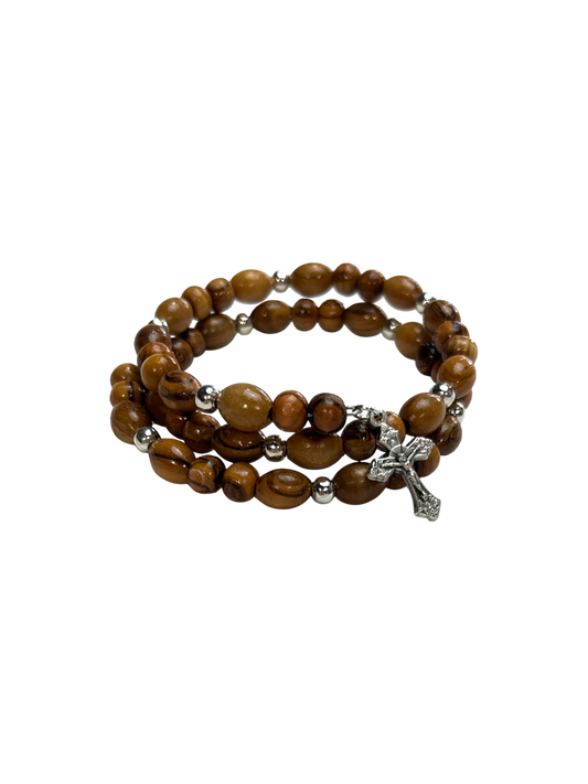 3 Twist Olive wood bracelet