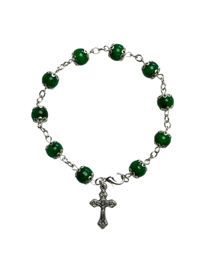 Green Coral Bracelet and Rosary