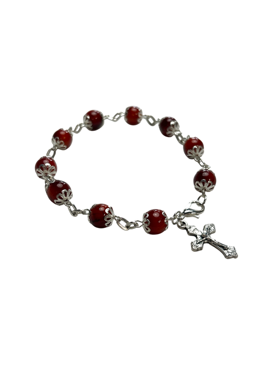 Burnt Red Coral Bracelet
