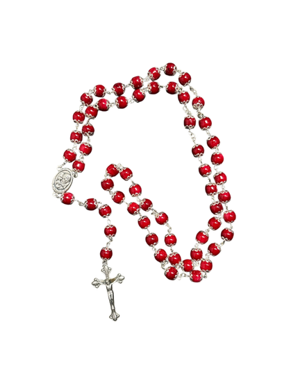 Red Coral Rosary and Bracelet Set