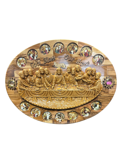 Oval Last Supper with the Stations of the Cross