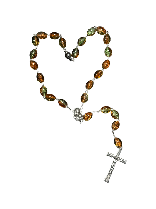 Brown & Green Car Rosary