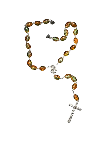 Brown & Green Car Rosary