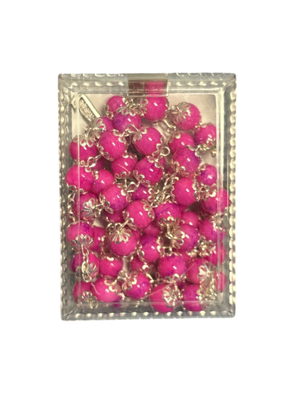 Pink Coral Rosary