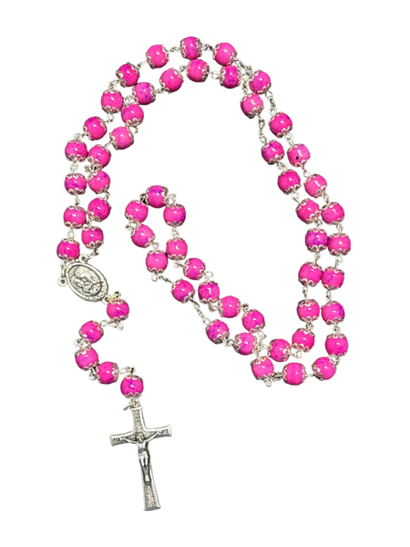 Pink Coral Rosary