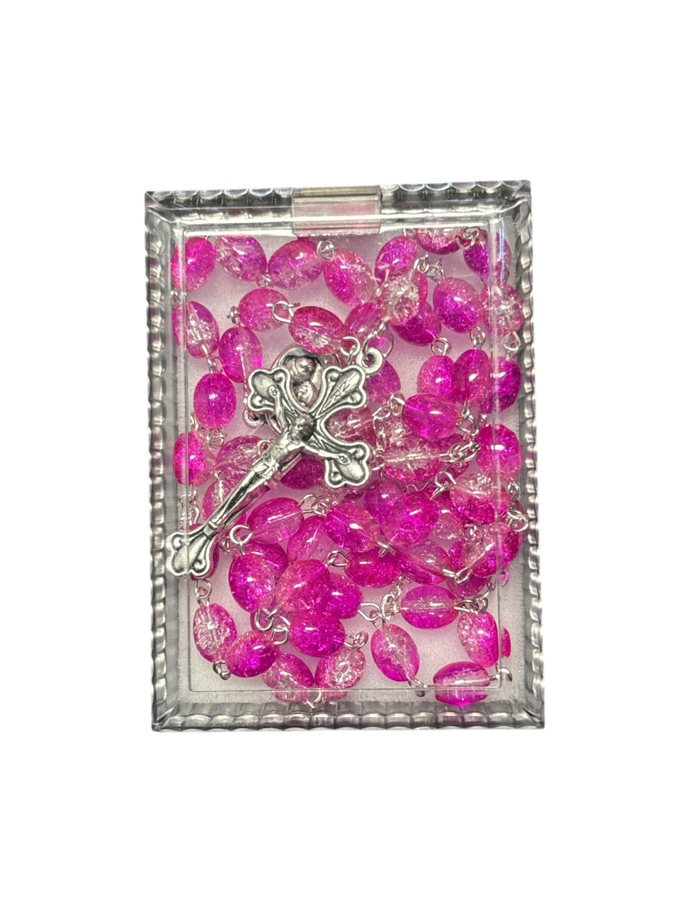 Pink crystal Rosary
