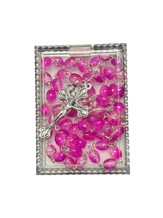 Pink crystal Rosary