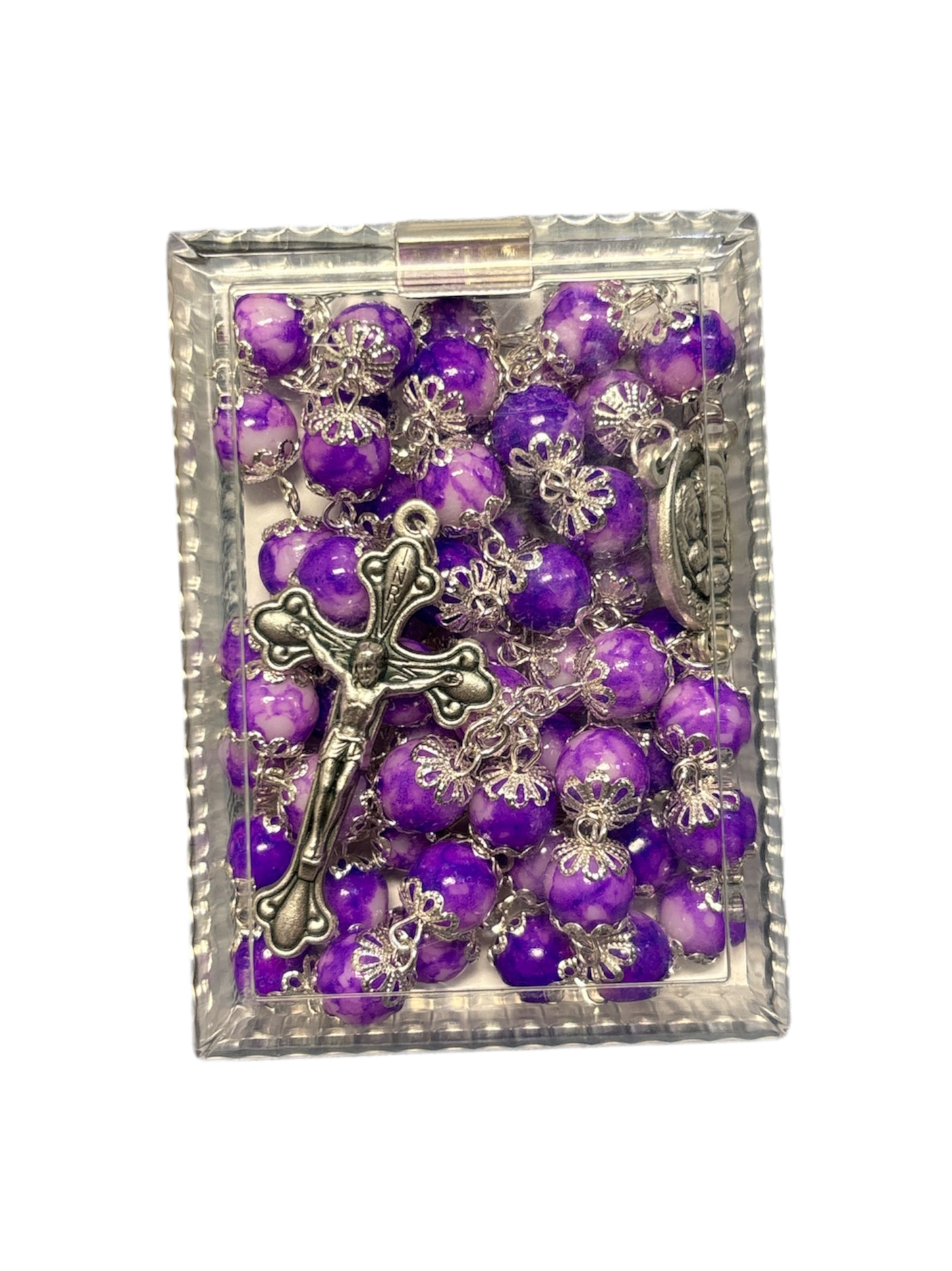 Purple Coral Rosary