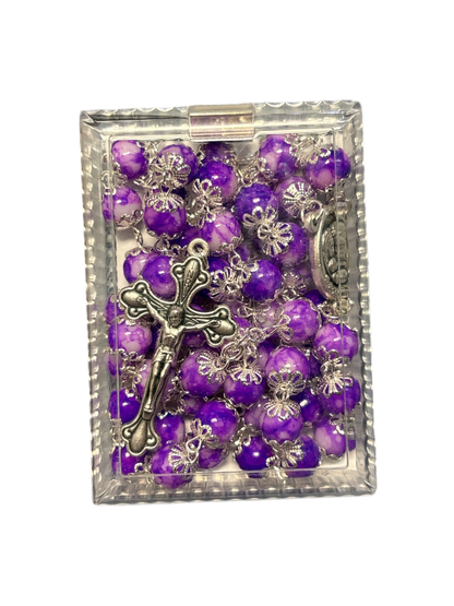 Purple Coral Rosary