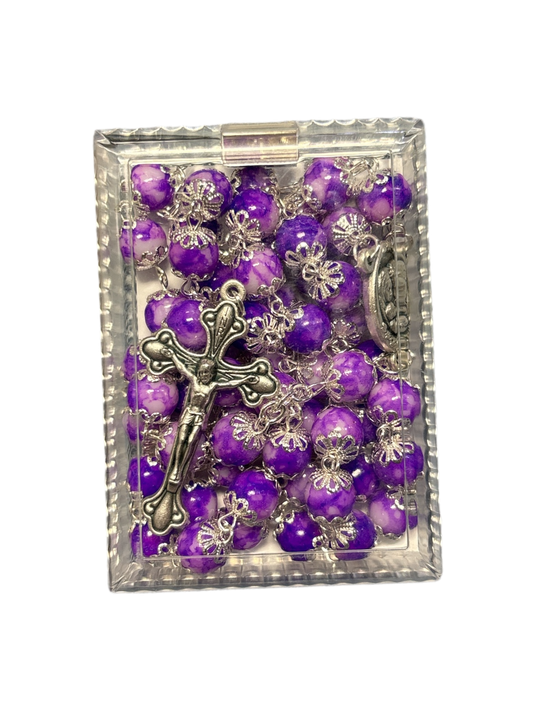 Purple Coral Rosary