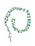 Green and Teal crystal Rosary