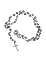 Purple and Teal crystal Rosary