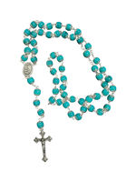 Teal Coral Rosary