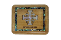 Hematite Jerusalem Cross Jewelry Box