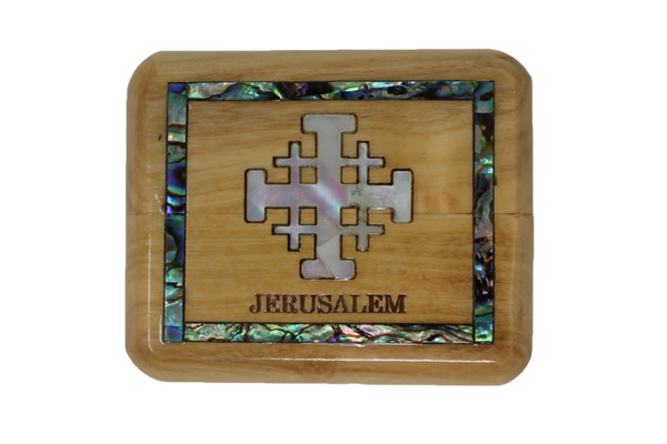 Hematite Jerusalem Cross Jewelry Box