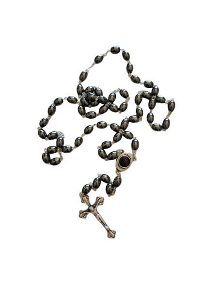 Oval Hematite Rosary