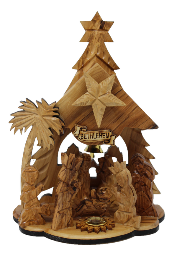 Nativity Set with Music Box Holylandart